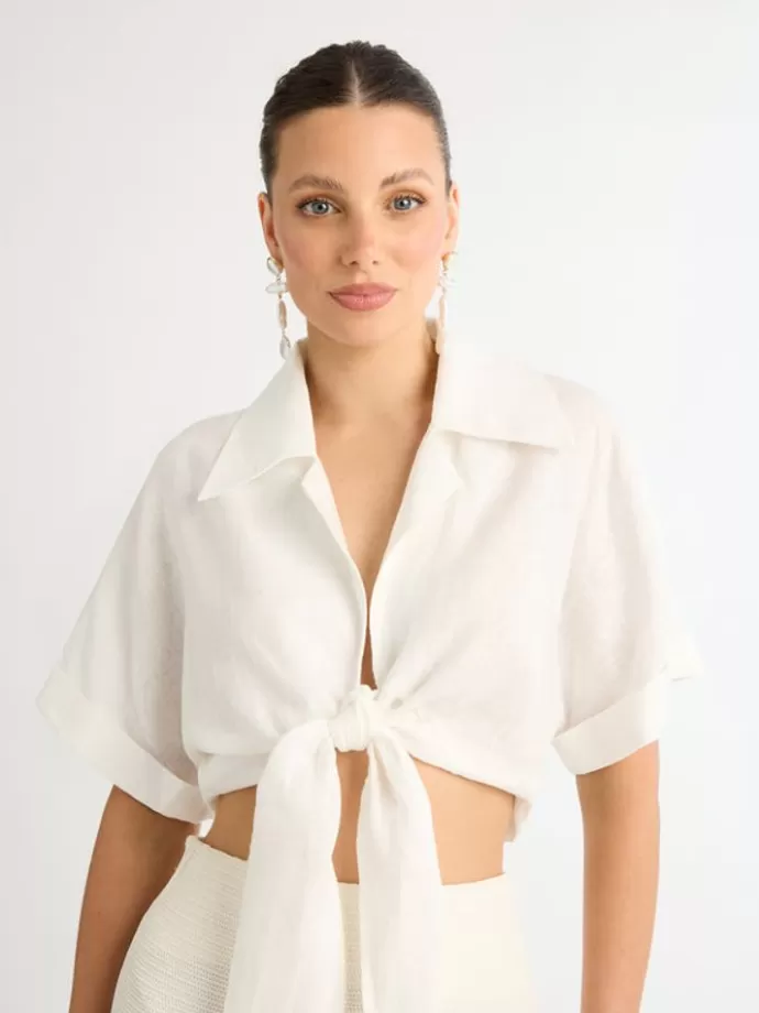 Best Allure Linen Shirt Woman Workwear