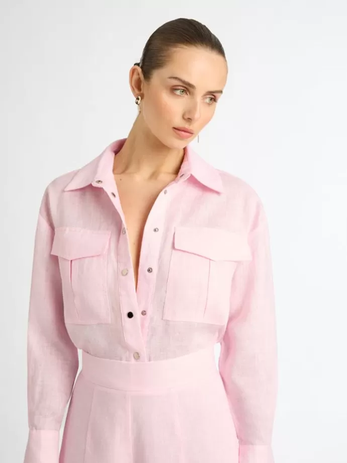 Store Coastal Linen Shirt Woman Workwear