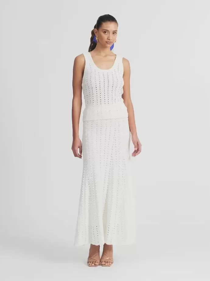 Flash Sale Crochet Maxi Skirt Woman Knitwear