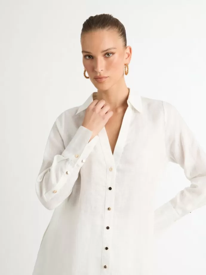 Outlet Eivissa Linen Shirt Woman Co-Ords & Sets