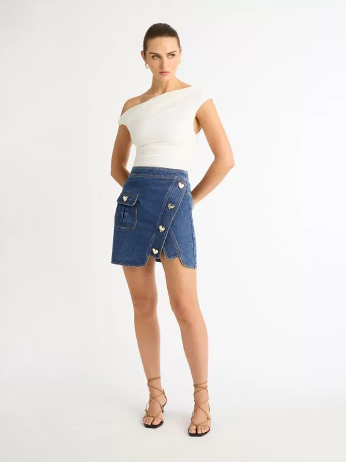 Sale Heart Republic Denim Skirt Woman Co-Ords & Sets