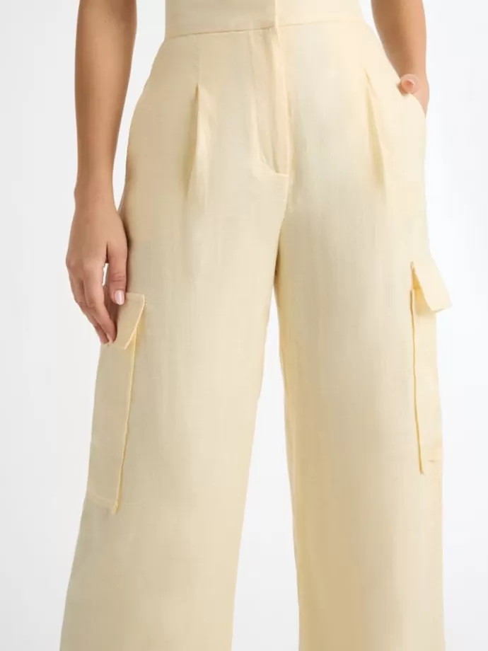 Best Sale Mila Linen Cargo Pant Woman Pants