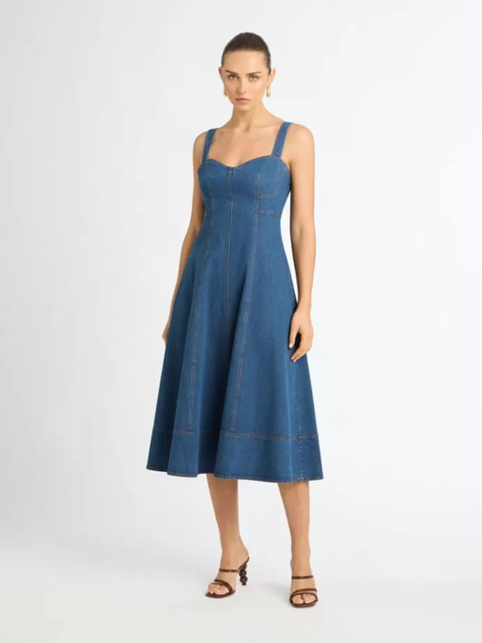 Sale Oscar Denim Dress Woman Workwear