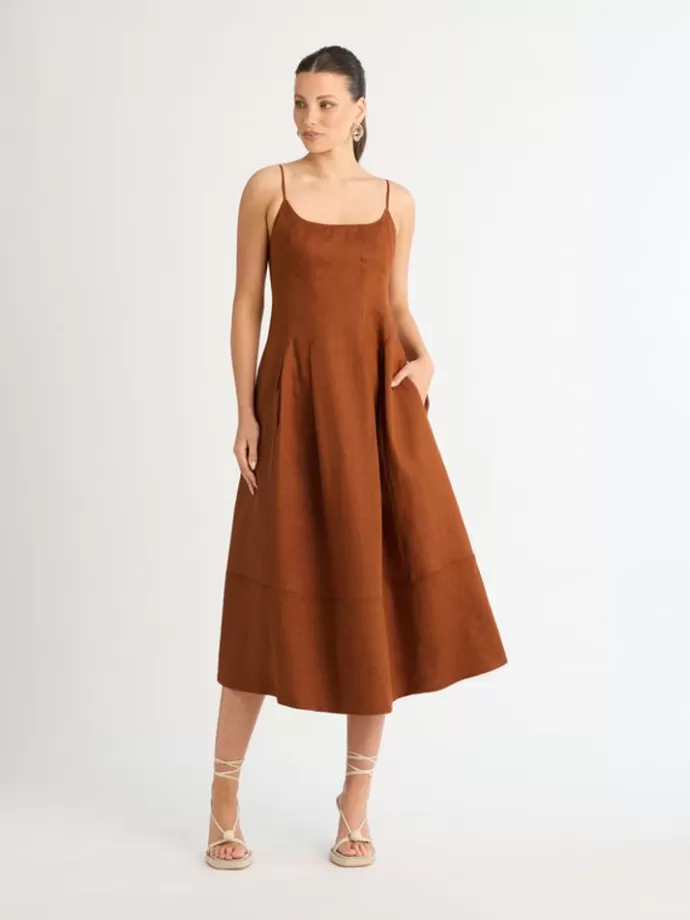 Shop Pisco Midi Dress Woman Dresses