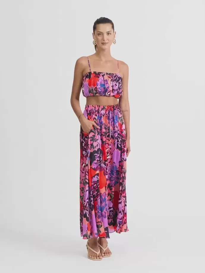 New Vivid Blooms Top Woman Crops & Camis